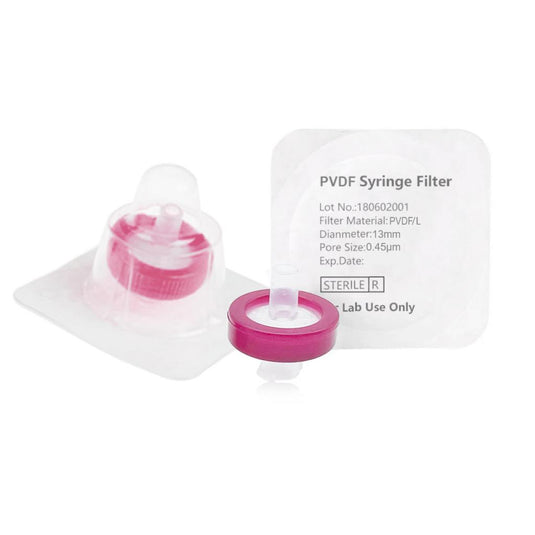 Syringe Filter, Hydrophilic PVDF, Sterile, Dia. 13mm, Pore 0.45μm, 100pcs/pk